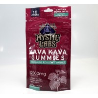 Mystic Labs Kava Kava Gummies - Tahitian Berry Twist 12000mg per bag (Premium Kavaton Extract)10ct 